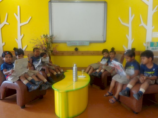 Theme day - Types of rooms : Children learnt about rooms in the house - Lil' Champs